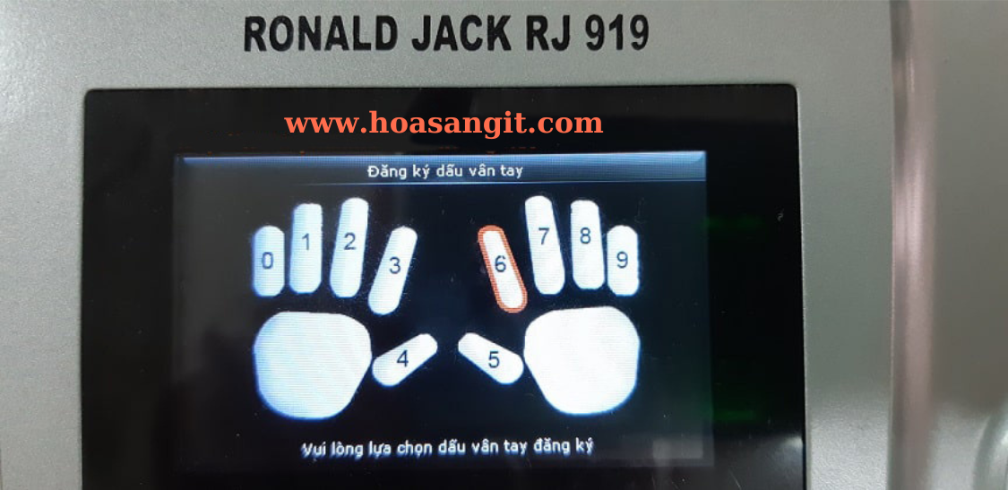 Thứ tự ngón tay khi quét vân tay