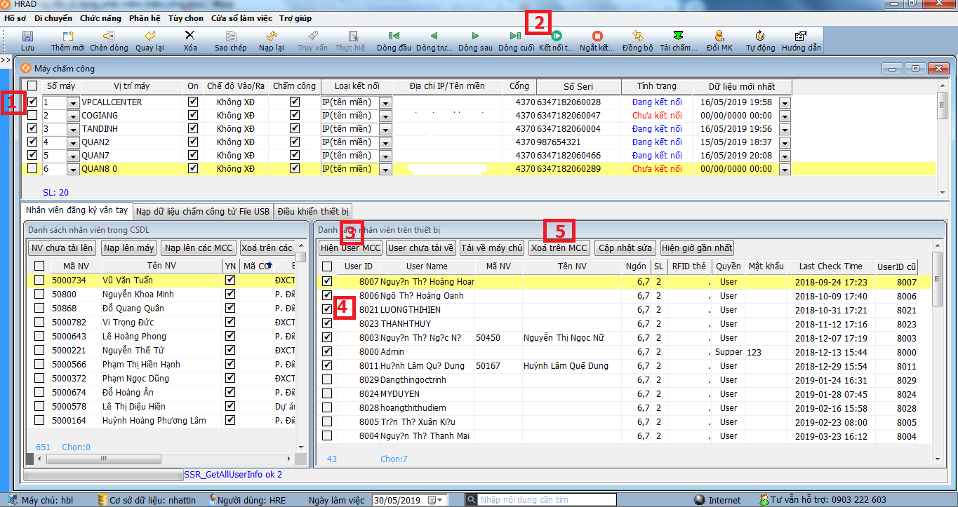 HƯỚNG DẪN XÓA NHÂN VIÊN ĐÃ NGHỈ VIỆC TRÊN MÁY CHẤM CÔNG HƯỚNG DẪN XÓA NHÂN VIÊN ĐÃ NGHỈ VIỆC TRÊN MÁY CHẤM CÔNG