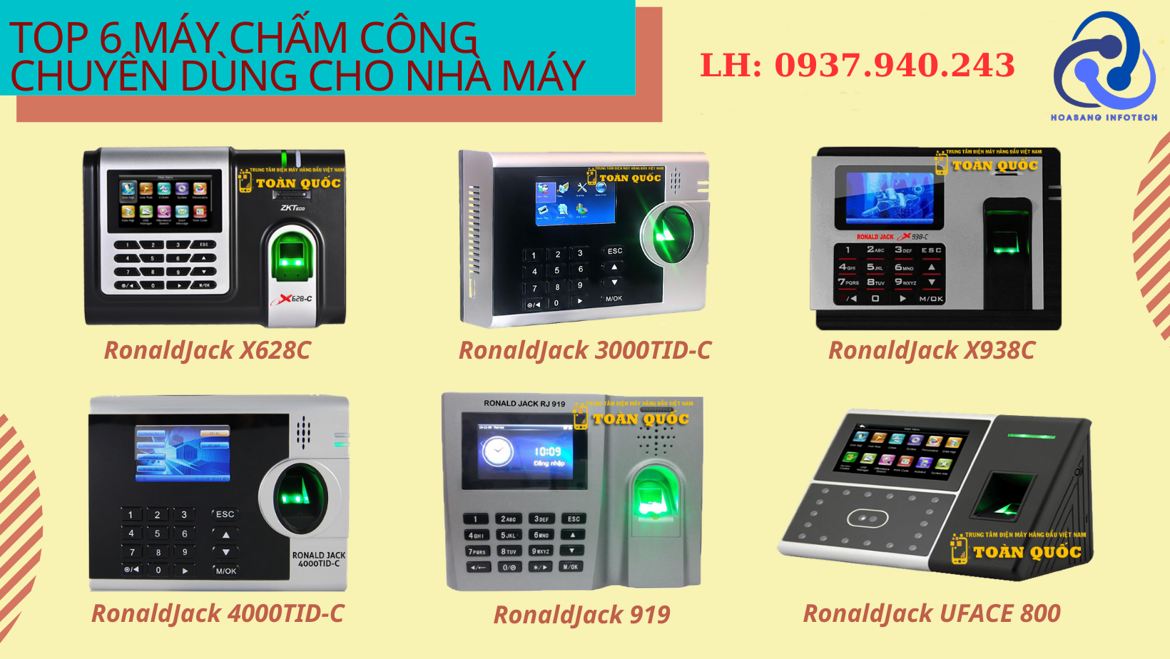 Máy chấm công cho Nhà máy dược phẩm