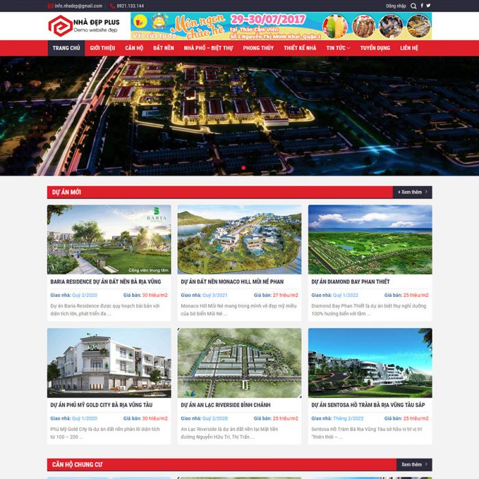 Mẫu Website Bất Động Sản 25