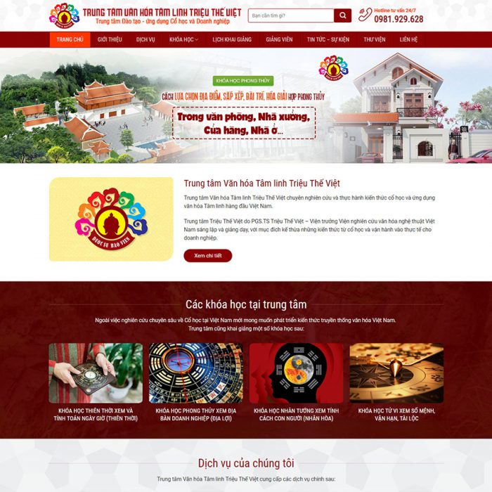 Theme WordPress Khóa Học Phong Thủy