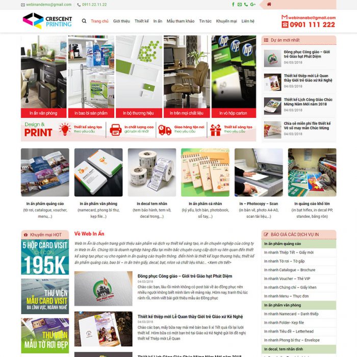 Mẫu Website In Ấn Mẫu Website In Ấn