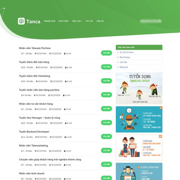 Theme wordpress tuyển dụng Theme wordpress tuyển dụng