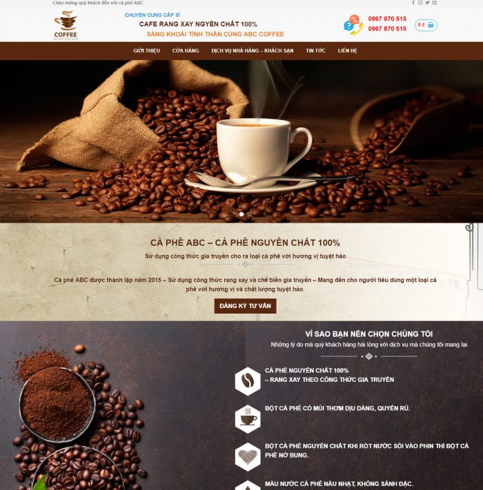 Web bán cà phê Web bán cà phê